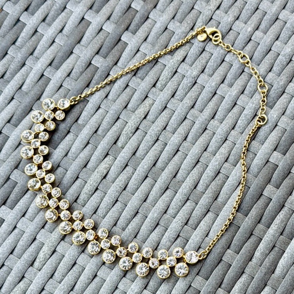20 inch J Crew Elegant Gold Necklace with Crystal Accents